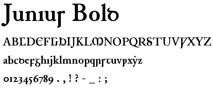 Junius Bold font